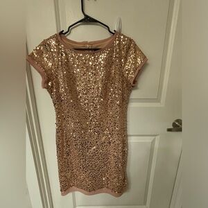 Peach Sequin Vince Camuto Dress